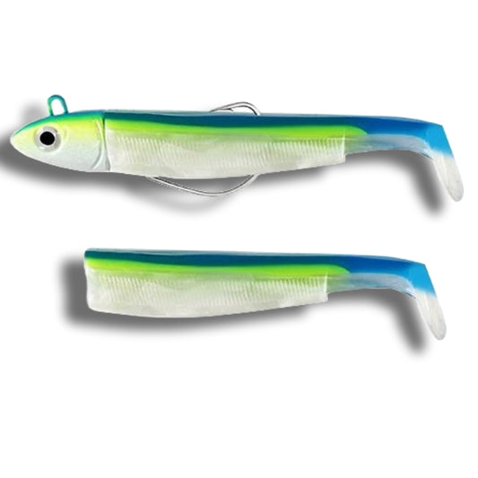 Black minnow jig head fishing lure soft pike lure 90mm 12g bass fishing shad soft bait boat code seabass bait for Zand